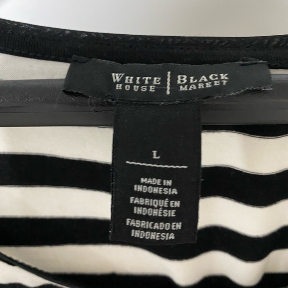 WHBM Striped Women's Top Sz L - Picture 3 of 5